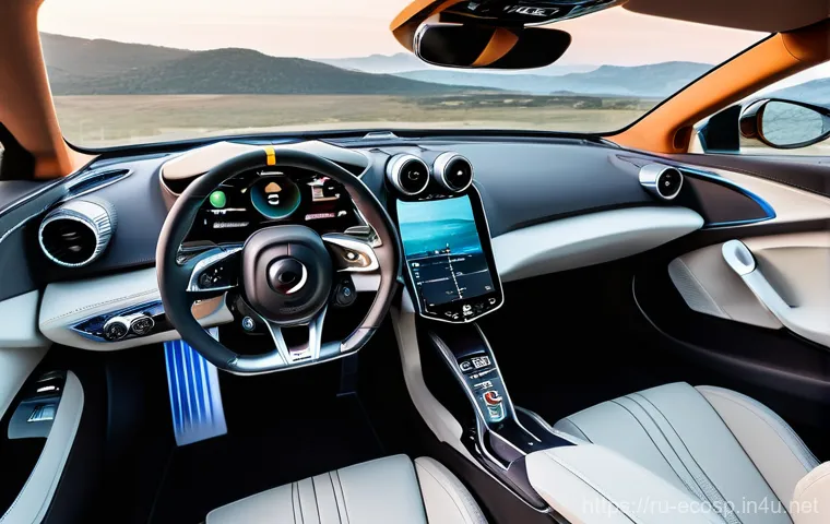 맥라렌 GT의 실내 공간 활용도 - **A luxurious and spacious McLaren GT interior, featuring soft, ergonomic cashmere seats that cradle...